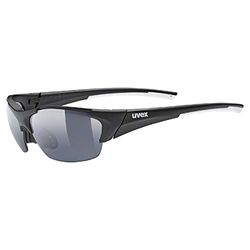 uvex blaze III - sportglasögon för dam och herr - inkl. utbytbara linser - tryckfri bärkomfort & perfekt passning - black matt/smoke - one size