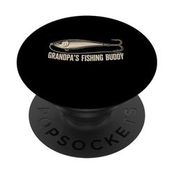 Fishing Buddy Grandfather Angler Lure Outdoor Sport Catch PopSockets Adhesive PopGrip