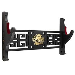 Ekkhysis Support Mural Katana Loong V elours Katana Rembourré，Support Sabre, Crochets Ajustables pour Tanto Rapier Light Saber Samurai Sword Cosplay Blade Tanjirou Demon Slayer Weapon Rack