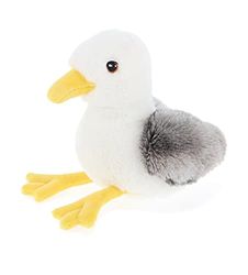 Keel Toys KEELECO - Peluche 100% recyclée - Jouet écologique pour Enfant - Peluche Mouette 25cm - SE2094, Gris