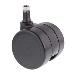 WAGNER 01012261 - Ruedas giratorias para silla de oficina, diseño duro, diámetro de 60 mm, altura de construcción 65 mm, freno intervalo, pasador de 11 x 20 mm, capacidad de carga de 50 kg