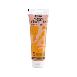 Pebeo Studio Acrylic akrylfärg, 250 ml, mörk, kadmium Yellow Hue