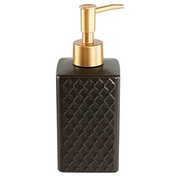 Lnvnoaua Dispensador de jabón de ducha mate vintage moderno líquido cómodo de cerámica con bomba de plástico dispensador de loción dispensador de jabón líquido dispensador de champú dispensador de jabón para platos dispensador de gel de ducha (negro)