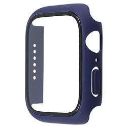 mumbi Custodia protettiva con vetro temperato compatibile con Apple Watch Series 6/SE, 40 mm, colore: blu scuro