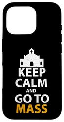 Keep Calm And Go To Mass Vintage Chiesa Bibbia Dio Christian Custodia per iPhone 16 Pro