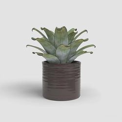 Artevasi Fortuna - Maceta de cerámica con Acabado esmaltado (18 cm), Color marrón