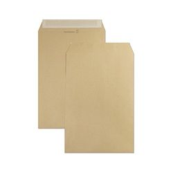 Clairefontaine 5744C - Pack of 50 Brown Milleraies Kraft Pockets B5-176x250 mm - Self-Adhesive - 90g/m²