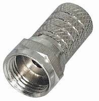 MANAX® Connecteur F Longueur 20 mm Version moletée nickelée pour câble Ø 6,0 mm – Lot de 10