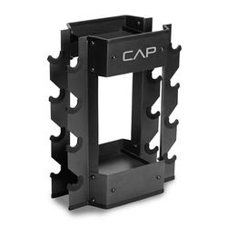 Cap Barbell RK-CB16H Estante de Almacenamiento para Mancuernas y Pesas Rusas, Unisex-Adulto, Negro