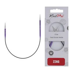 KnitPro K47057 Aiguilles circulaires Fixes, Métal, Zing, 25 cm x 3,75 mm