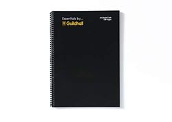 Exacompta - Réf GES7421Z – Guildhall – Carnet de comptes Essentials à spirales A4, 297 x 210 mm, 192 pages de papier pré-imprimé 80 g/m² – Recettes, dépenses, résumés