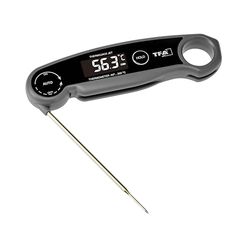 TFA Dostmann Termómetro digital para barbacoa Thermo Jack Jet, 30.1069, termómetro para carne, termómetro de cocina, termómetro de punción, temperatura central, barbacoa, recargable mediante USB,