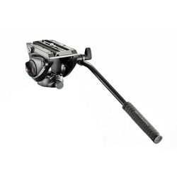 Manfrotto MVH500AH Testa Video con Base Piatta, 1 Leva Fissa, Alluminio, Nero