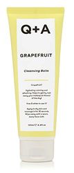 Q+A Grapefruit Cleansing Balm, Oczyszczający balsam do demakijażu z łagodzącym połączeniem olejów, delikatnych środków czyszczących i aromatem grejpfruta prawdziwa naturalna innowacja 125ml / 4.4fl Oz