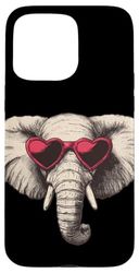 Fun Elephant and Love Sunglasses Costume Case for iPhone 15 Pro Max
