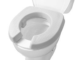 KMINA - Housse Toilette WC (5 cm Hauteur), Coussin Siège Toilette Personne Âgée, Handicapé, 100% Étanche - Made in Europe