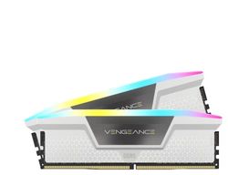 CORSAIR VENGEANCE RGB DDR5 RAM 32GB (2x16GB) 6000MHz CL36 Intel XMP Compatibile iCUE Memoria per Computer - Bianco (CMH32GX5M2D6000C36W)