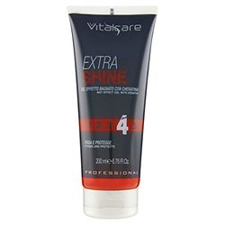 Vitalcare | Extra Shine - Gel con Effetto Bagnato, Gel con Fissaggio Forte, Fissa e Definisce i Capelli, Gel Uomo con Cheratina, non Lascia Residui, 200 ml
