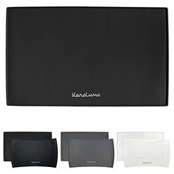 KaraLuna Tappetino in silicone di alta qualità, 60 x 40 cm (nero, rettangolare), tappetino per cibo per cani, ciotola per cani, ciotola per il caffè, tappetino in silicone