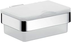 Emco Loft vochtige doekjesbox (kunststof wit/chroom, breedte 155,5 mm, dispenser voor toiletten) 53900101, normaal