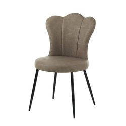 Oresteluchetta Set van 4 stoelen Kamala Old Sand stoel, kunstleer, taupe, H.90 L.52 P.55, 4 eenheden