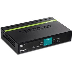 TRENDnet 8-portars 10/100 Mbps PoE-omkopplare, 4 x 10/100, 4 x 10/100 PoE, 802.3af, 30 W PoE Budget, TPE-S44