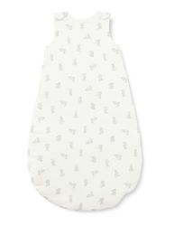 Petit Bateau Babyslaapzak uniseks, wit marshmallow/grijs, Taille 1 (6/18 mois)