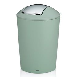 kela Marta Marta Marta Vuilnisemmer, groen, cosmetica-emmer 5 l met kanteldeksel, kunststof, vuilnisemmer badkamer jadegroen mat