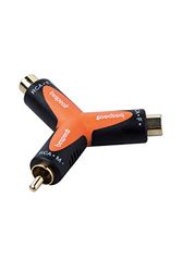 Bespeco SLAD360 RCA Male to 2 RCA F Adapter Y Shape