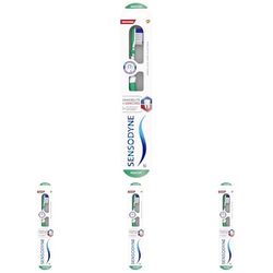 Sensodyne Brosse à Dents Sensibilité & Gencives Medium Pour Un Nettoyage En Douceur Des Dents Sensibles, Sensibilité Dentaires, Sans Endommager Les Gencives, Couleur Aléatoire (Lot de 4)