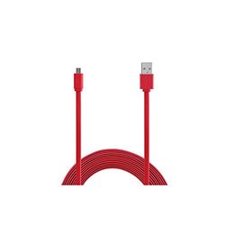 Aiino AICMCRUSBF-RD - Cable cargador de datos Micro USB a USB 1,5m, color rojo