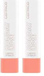 Catrice Cosmetics Holiday Lips Balsamo Labbra con SPF, Curativo, Protettivo, Traslucida, 3.5 g (Confezione da 2)