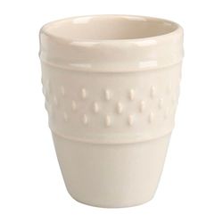 Gobelet 9 cl Faïence Gamme GRAIN DE RIZ Ø 5.5 cm H 7 cm Coloris Beige