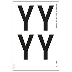 V Safety One Letter Sheet - Y - 13 mm Character Height - 300 x 200 mm - Self Adhesive Vinyl