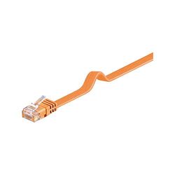 Goobay 96461 CAT 6 U/UTP Câble de Liaison Plat, Orange, 20m Longueur