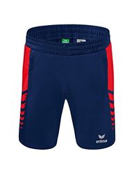 Erima Six Wings Worker Pantaloncini, Uomo, Blu/Rosso, S