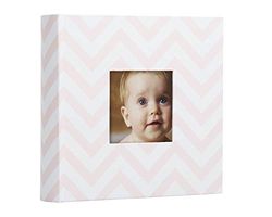 Pearhead Photo Album, Thoughtful Keepsake Gift for Baby, Christening, Or Baptism - 50 Pages, Gray with White Polka Dots