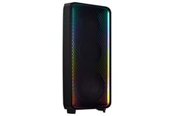 SAMSUNG Sound Tower MX-ST90B, Audio bidirezionale, Resistente all'acqua (IPX5) Potenza elevata da 1700 watt, Modalità Karaoke, Ruote incluse, Black