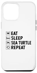 Custodia per iPhone 15 Pro Max Mangia Dormi Tartarughe marine Ripeti Tartarughe animali oceaniche