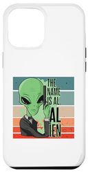 Custodia per iPhone 12 Pro Max Alieno Verde, il nome è Al. Alieno. Fantastico alieno in