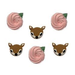 Deer and Flower Sugarcraft Toppers