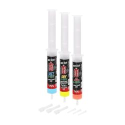 1000 Miglia E-BIKE DRY, WET e ALLWEATHER Lubrificante Catena Bici Elettriche, ogni Condizione tracciato, Siringhe + applicatori Drop e Huggie System, formula fluorescente profumata - 300 ml (3x100 ml)