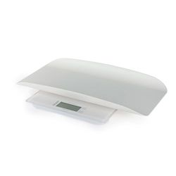Salter 2-in-1 digitale babyweegschaal, elektronische weegschaal, (180 kg), draaibaar display, platform van gehard glas, afneembare plastic schaal voor het wegen van baby's en huisdieren (20 kg)
