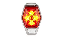NATHAN Hyper-Brite Strobe Flery Red/Silver Visi-Lights, Adultos Unisex, Gris, Talla ÚNICA