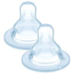 MAM Anatomic Teat - Flow X Fast - Siliconen - Set van 2 - Transparant - 6 maanden +