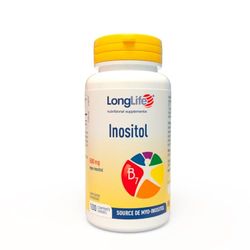 LongLife® Inositol | Source de myo-inositol | 500 mg d'inositol issu du maïs | Dosage optimal | Bien-être féminin et métabolisme des lipides | Jusqu'à 50 jours de traitement | Sans gluten et végan