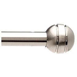 TRINGLES tondi per VITRAGAR _ Metallo | Ø10 | 1 Barra Tonda con Punta a Sfera 40-70 cm | Cromo opaco