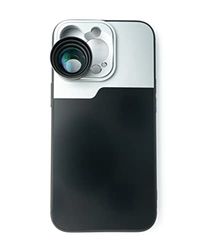 SYSTEM-S Zoom Lente 3X Tele Lente Filtro con Funda Negro para iPhone 13 Pro