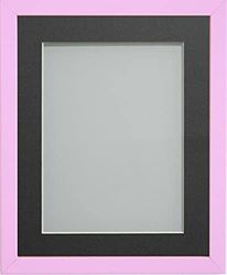 Frame Company Jellybean Range Pink Wooden A3 Picture Photo Frame with Grey Mount for Image A4 * Choice of Colours & Sizes* Fitted with Perspex