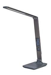 Alba LEDVIVA N Aluminium + ABS LED Desk Lamp with Built-in USB Port and Multifunctional, Charcoal Grey